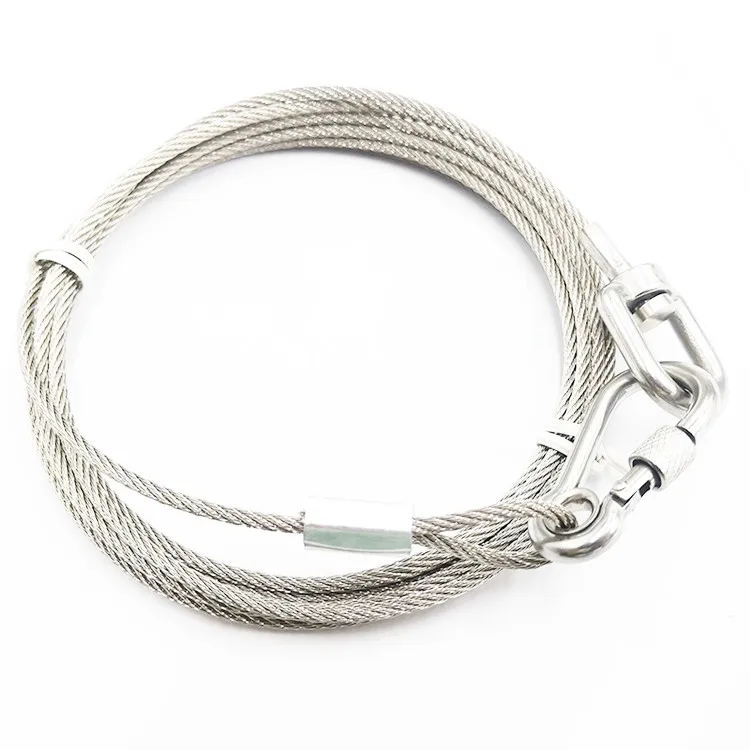 HQ CUSTOMIZED Stainless Steel Wire Rope Sling with Two Loops Fastened by Ferrule and Thimbles