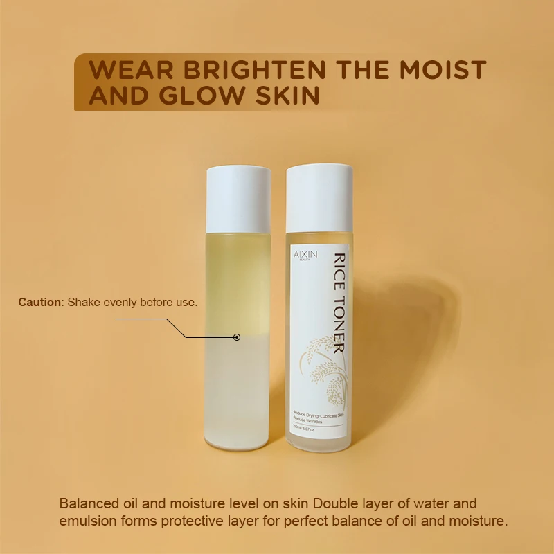 HAN LINGER Natural Deep Repair Cleansing Hydration Serum Balanced Oil Moisture Rice Skin Care Set