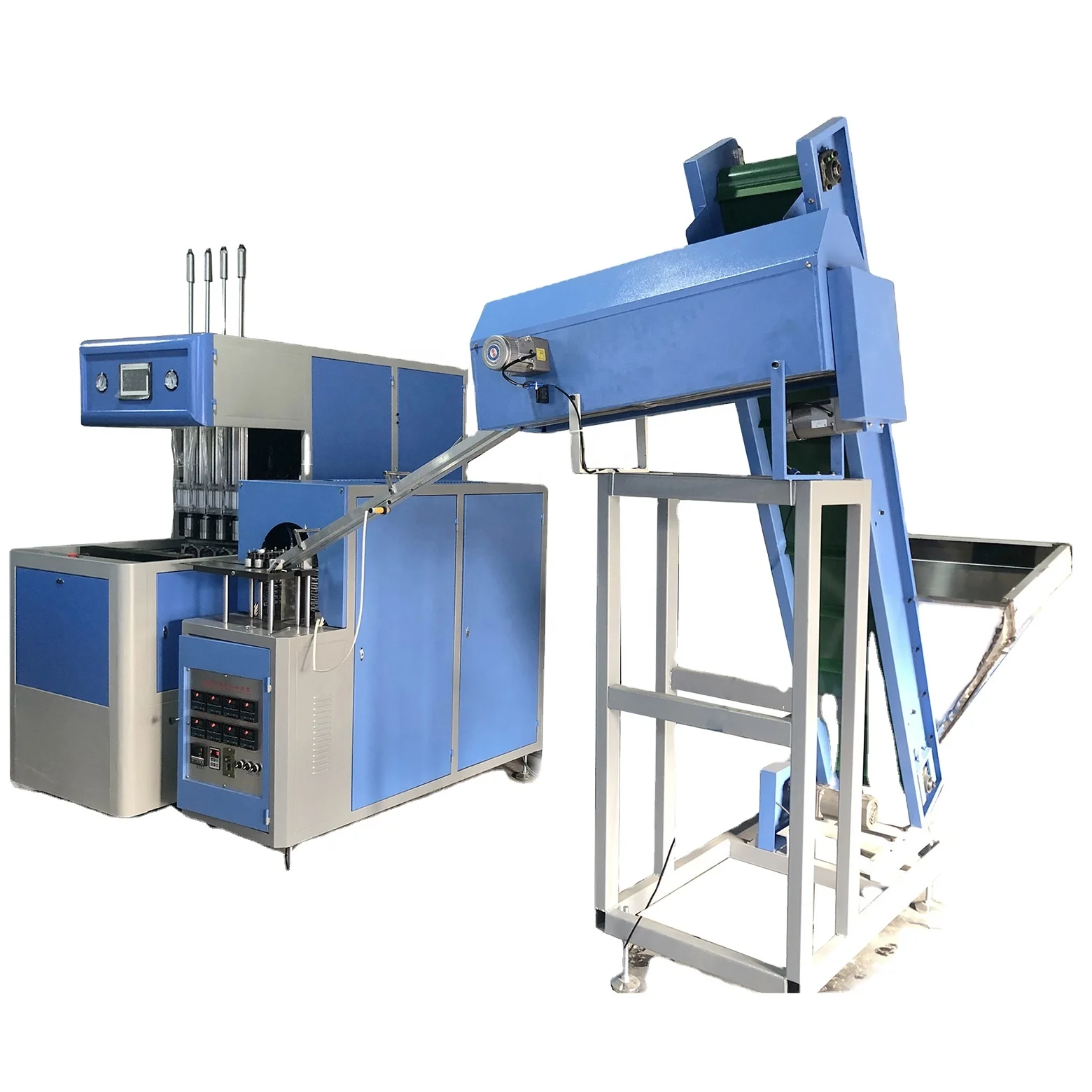 Easy to operate four cavity semi-automatic bottle blower