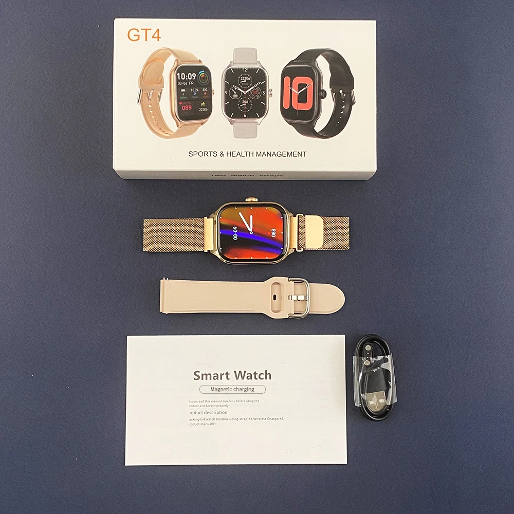 New Arrival 2023 Smart Watch GT4 BT Call Cheap Watches Steel Strap Fitness Watch Blood Pressure Wristband Sport Smartwatch