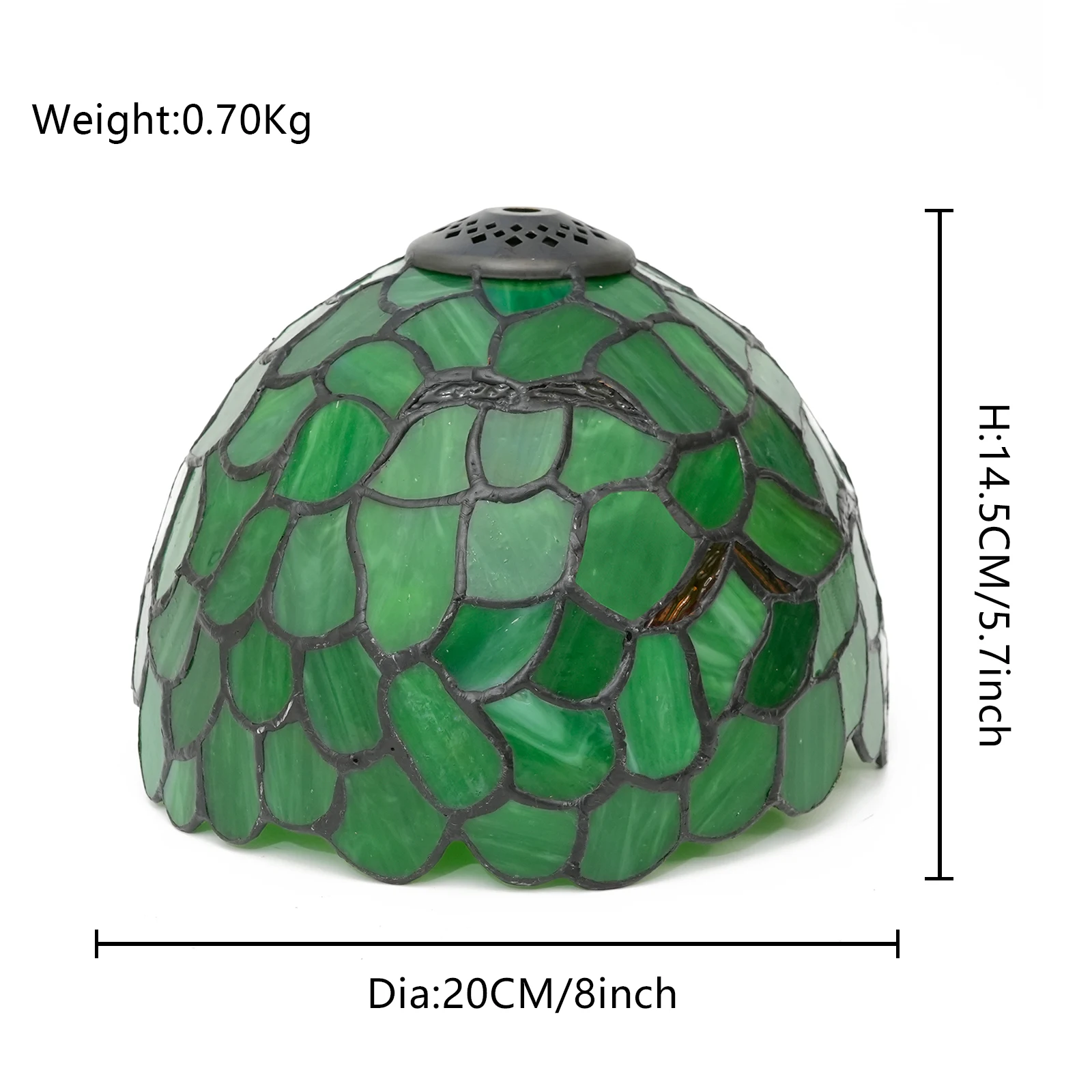Лучшее качество сменный абажур в стиле Тиффани 8-дюймовый небольшой витражный только для настольных ламп