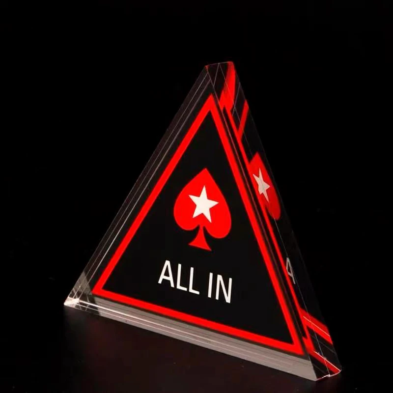 Casino Stuff Poker All In Triangle Acrylic Material Poker Button