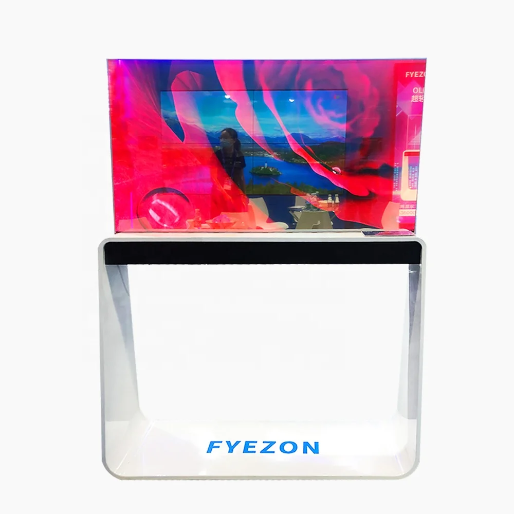 55 inch Transparent OLED Floorstanding Vertical Digital Signage Advertising Player