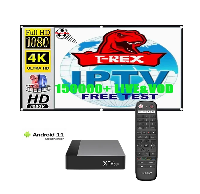 Free Test streaming IPTV Box 4K Stalker XTV DUO Amlogic s905w2 Quad Core TV Box Android 11 2G16G 5G Dual WiFi Set Top Box MEELO