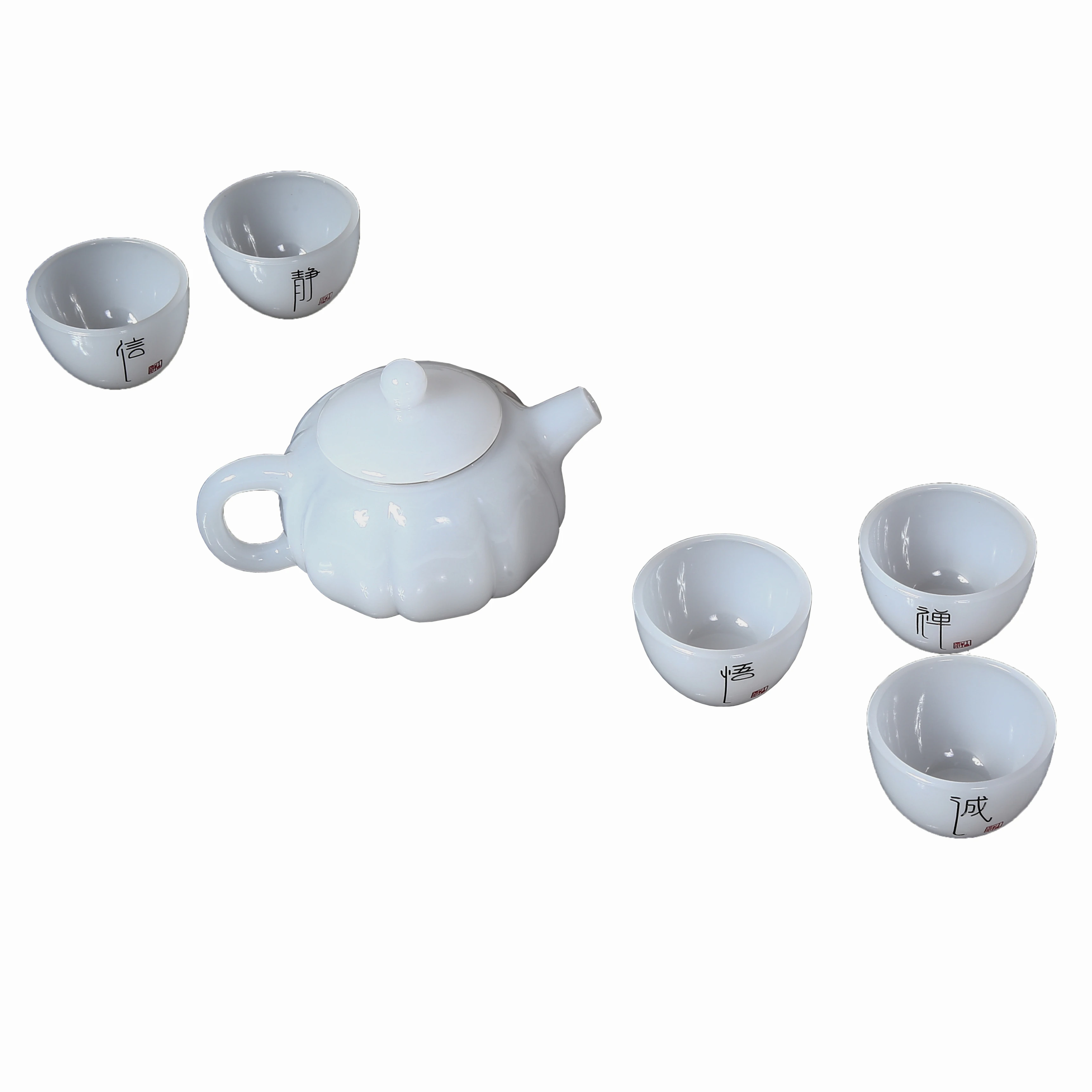 High Quality Luxury Oriental new Design Fine bone china Floral Designs 6pieces Tea Pot Cup  Set Ceramic Tea Set