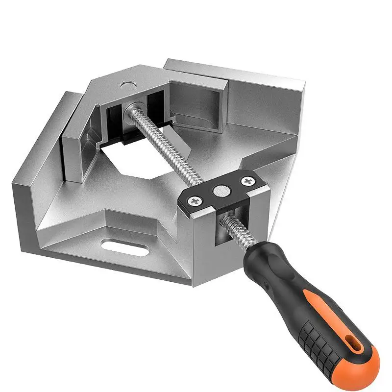 Angle Clamp - 90 Degree Right Angle Clamp - Single Handle Corner Clamp with Adjustable Swing Jaw Aluminum Alloy for Woodworking