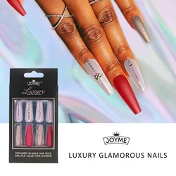 Handmade french artificial fingernails fale nails press designs artificial fingernails pack