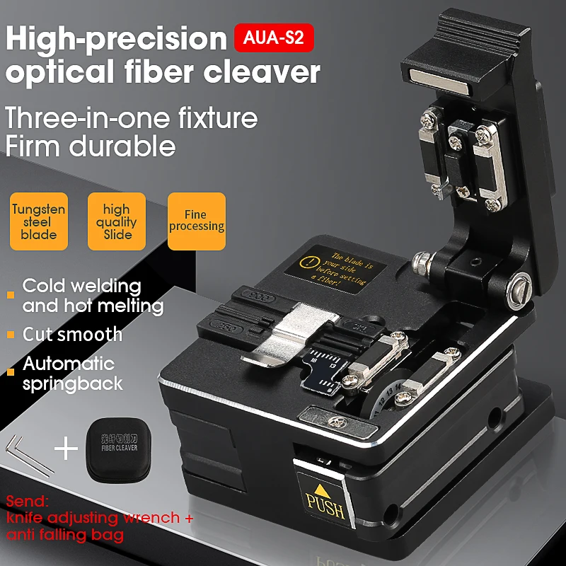 High precision Optical fiber cutter AUA-S2 optical fiber fusion cleaver,optical fiber cutter  Send shatter-resistant bag