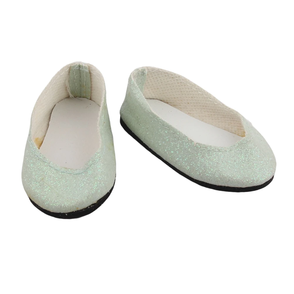 New Arrivals Nude Glitter Shoes 18 inch Doll Shoes for American Doll Girl