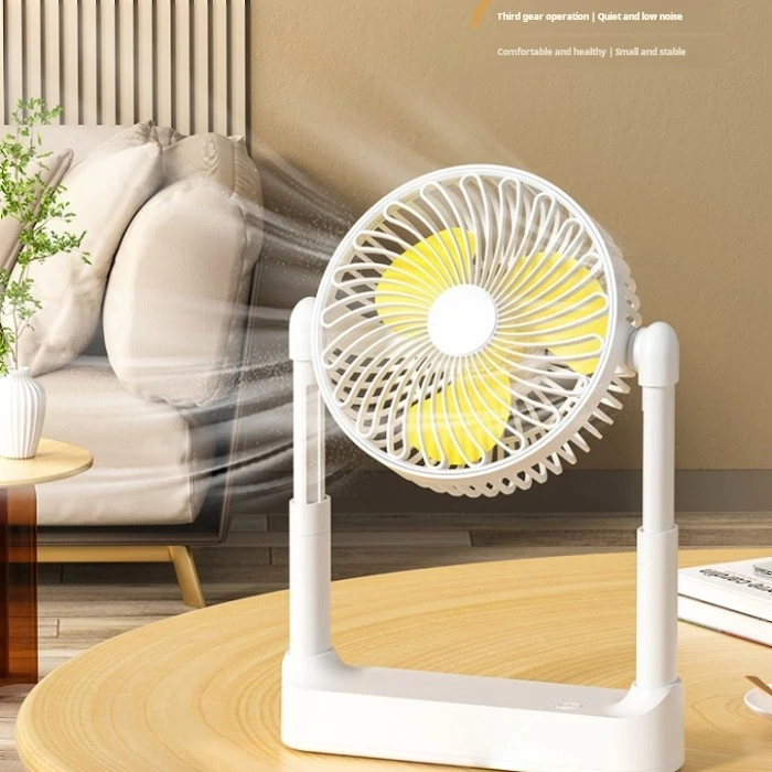USB Multifunctional Desktop Fan Telescopic Home Mini Charging Portable Large Wind Fan Smart Home Product
