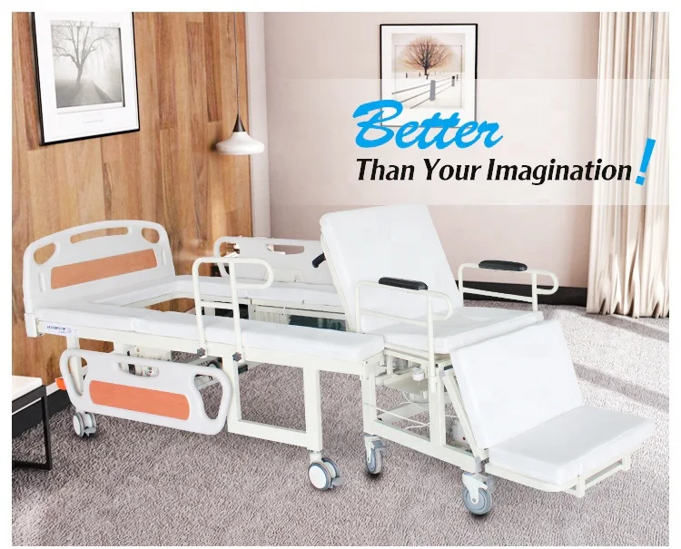 Cheap Price Medical Electric Disabled Elderly Hospital Home Care Nursing Medical Bed With Separate Wheelchair