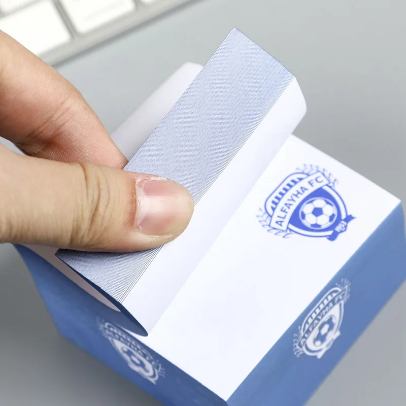 Custom Stationery Square Paper Sticky Notes Cube Promotional Notepad Blocks Post Sticky It Notes with Logo