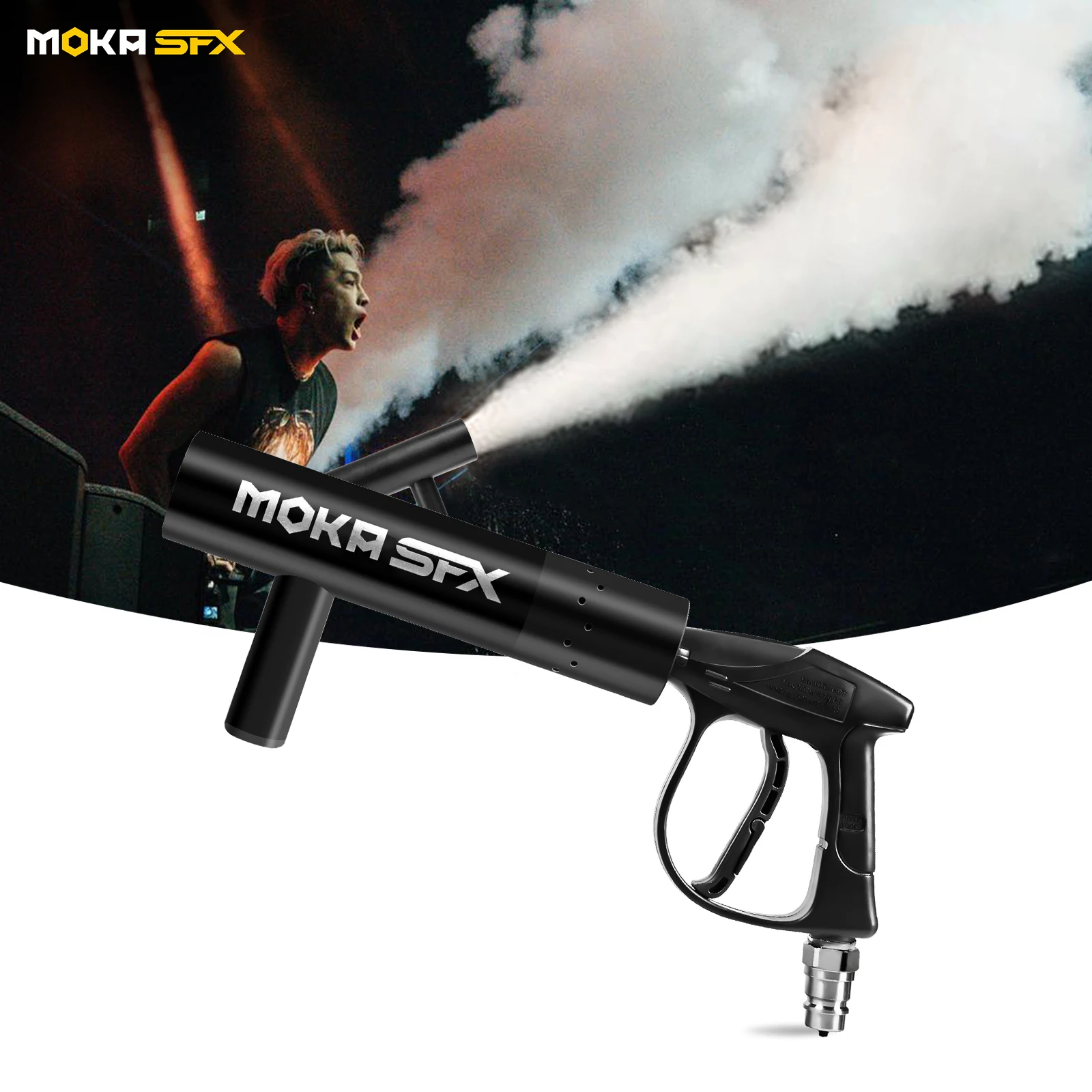 Moka sfx Mini Manual Operation Dj Co2 Smoke Gun Pistol  Co2 Jets Machine For Club Stage Fog