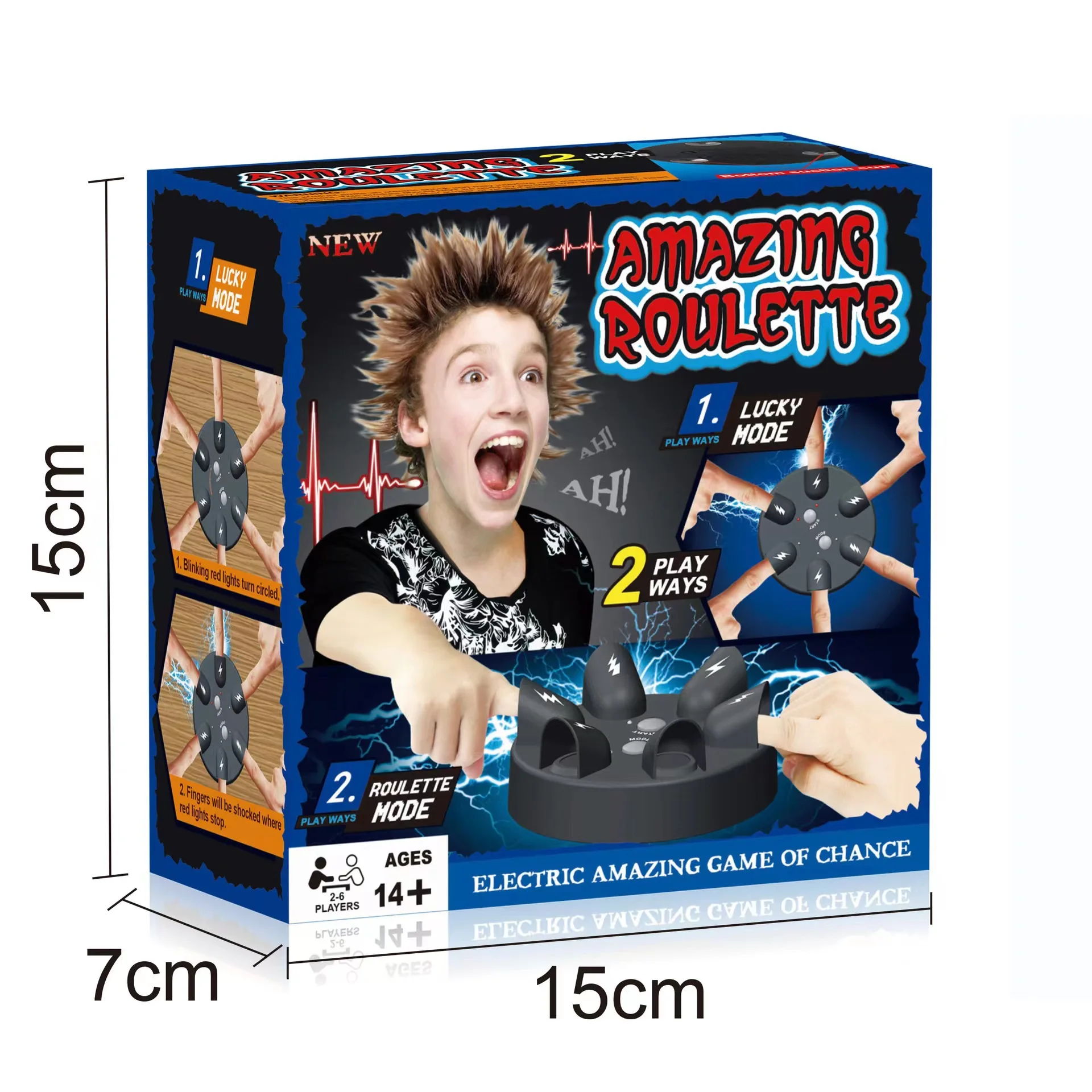 Jiefan Mini Lie Detector Lucky Shock Finger Trick Game Desktop Decompression Toy