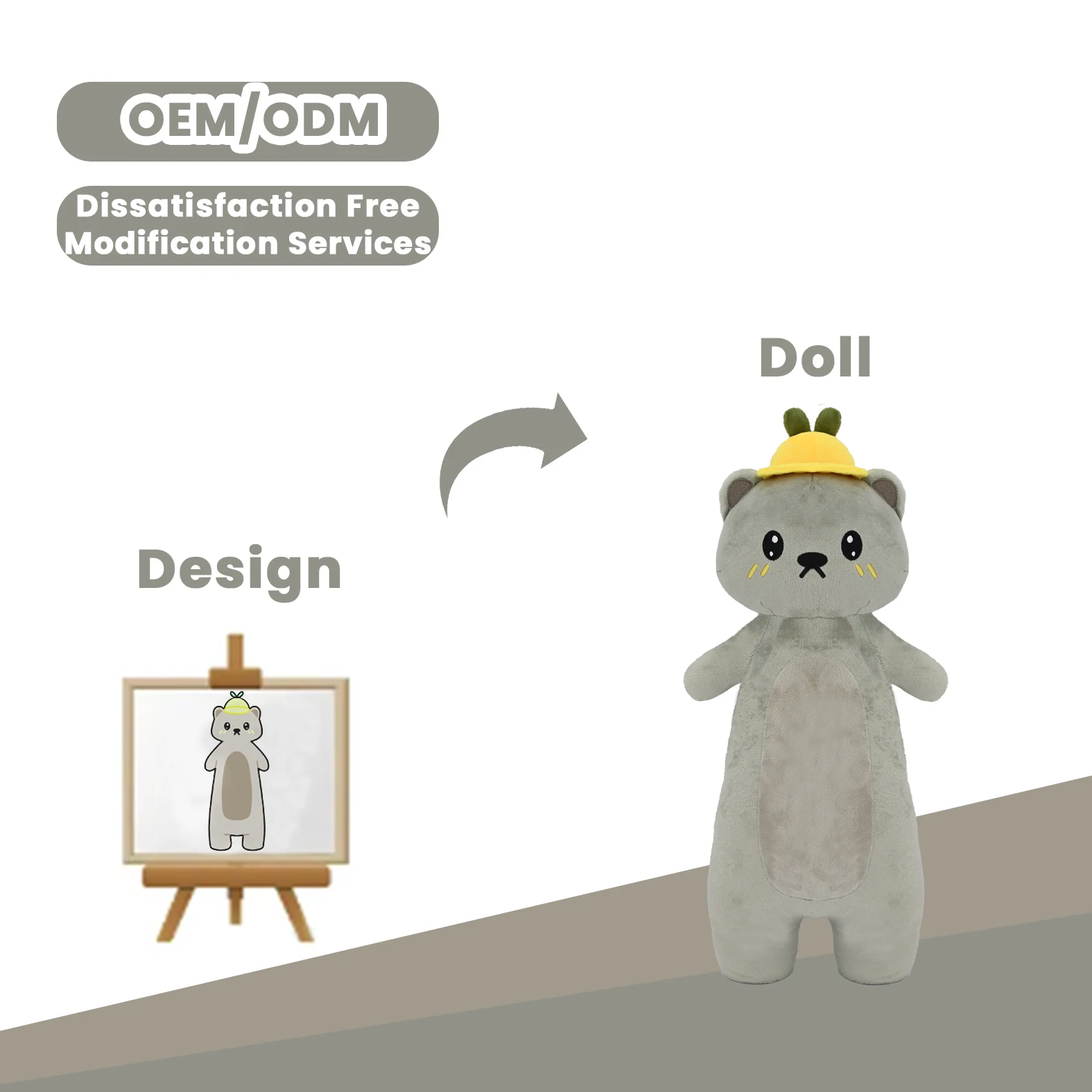 Own Custom Cute Fur Rabbit Toy Stuffed Plush Animal Pet Standing Plush Soft  Marten  Toys For Kids