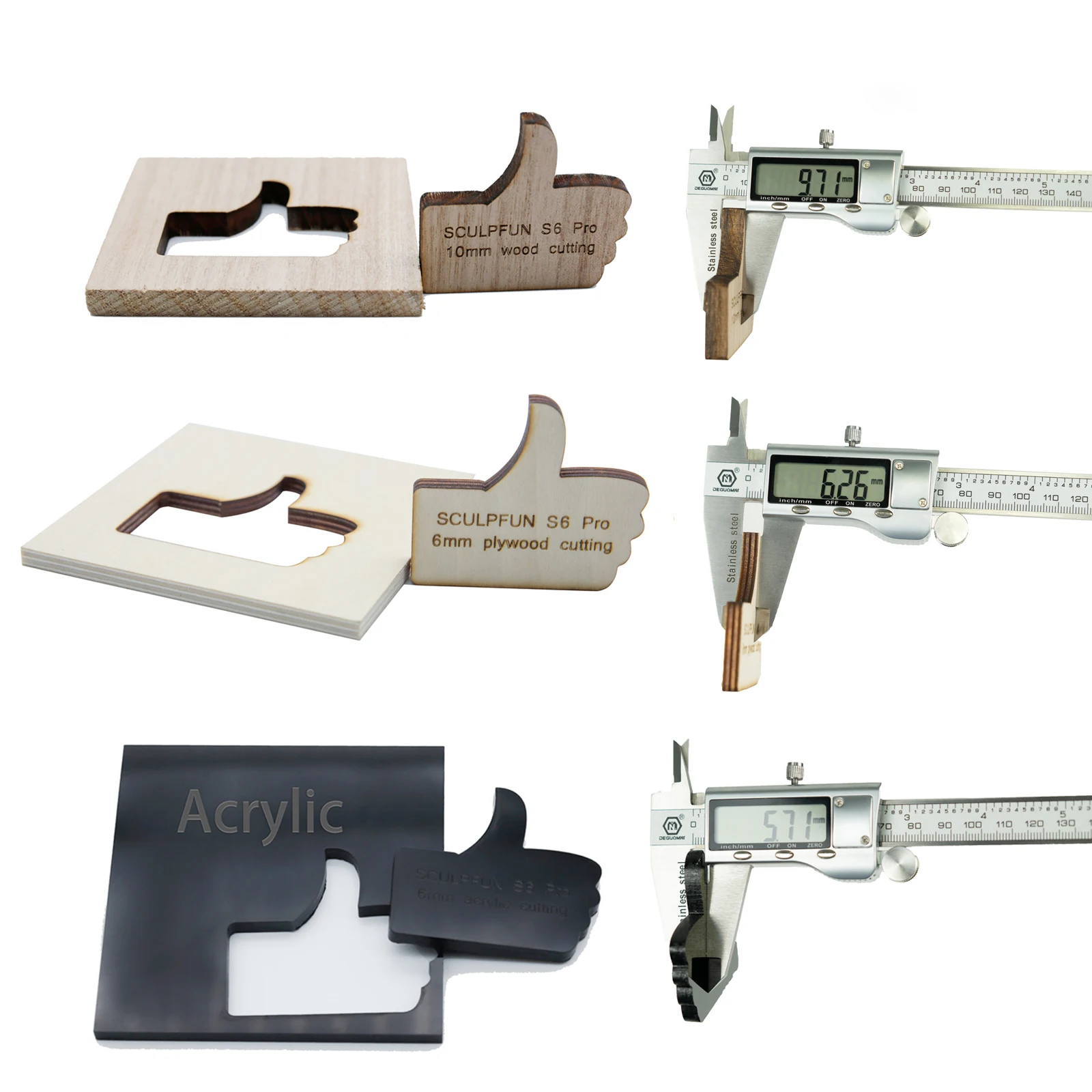 Sculpfun S6 PRO compact ring custom wood keychain 3d printer jeans tags lazer cutting machine laser engraving engraved