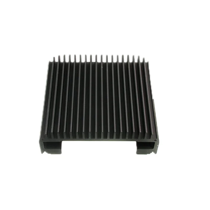 
CNC milling black anodize aluminum car amplifier heatsink 