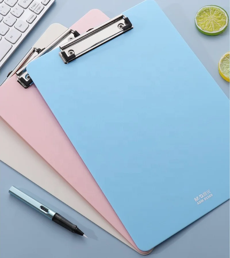 OMOI Hot Sale Custom A4 Size PP Clip File Folder Stationery OEM Plastic Board Folder Menu Clip Board