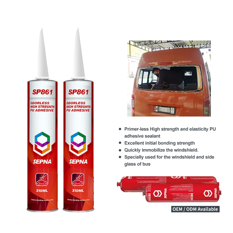 SP861 PU adhesive sealant car glass glue windshield repair automobile sealant for windscreen seal leak replacement