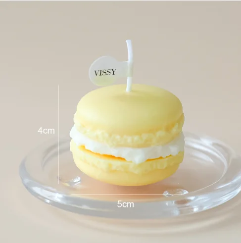 Manufacturer macaron candle party  birthday novelty gift food scented candle novelty candle