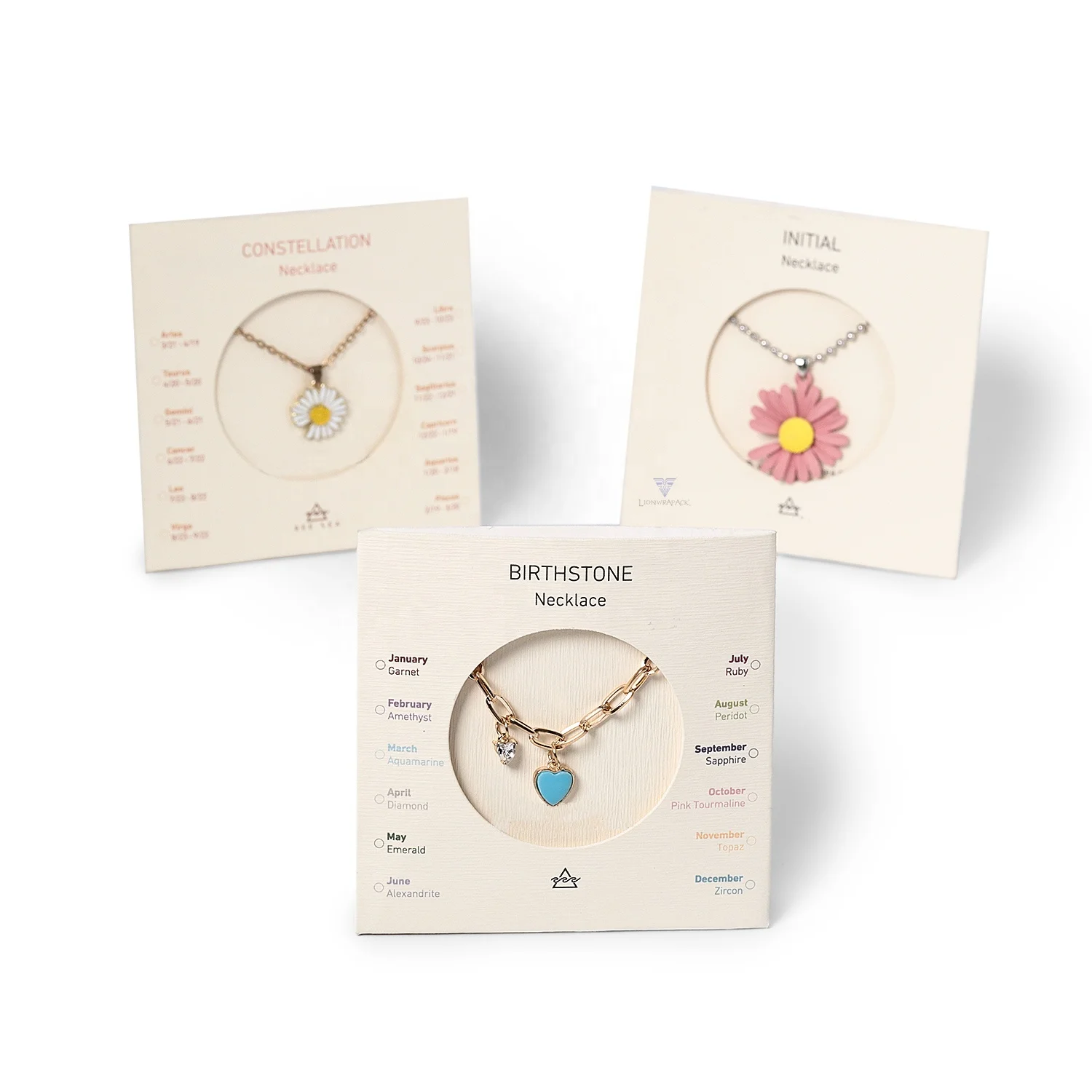 Hot sale Texture Paper bracelet necklace card holder custom logo printed jewelry display cards sleeve