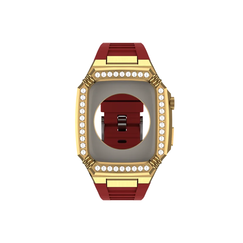 Private Appearance Patent Luxury Durable Watch Band With Case 45mm 44mm For Apple Watch Series 4 5 6 7 Se