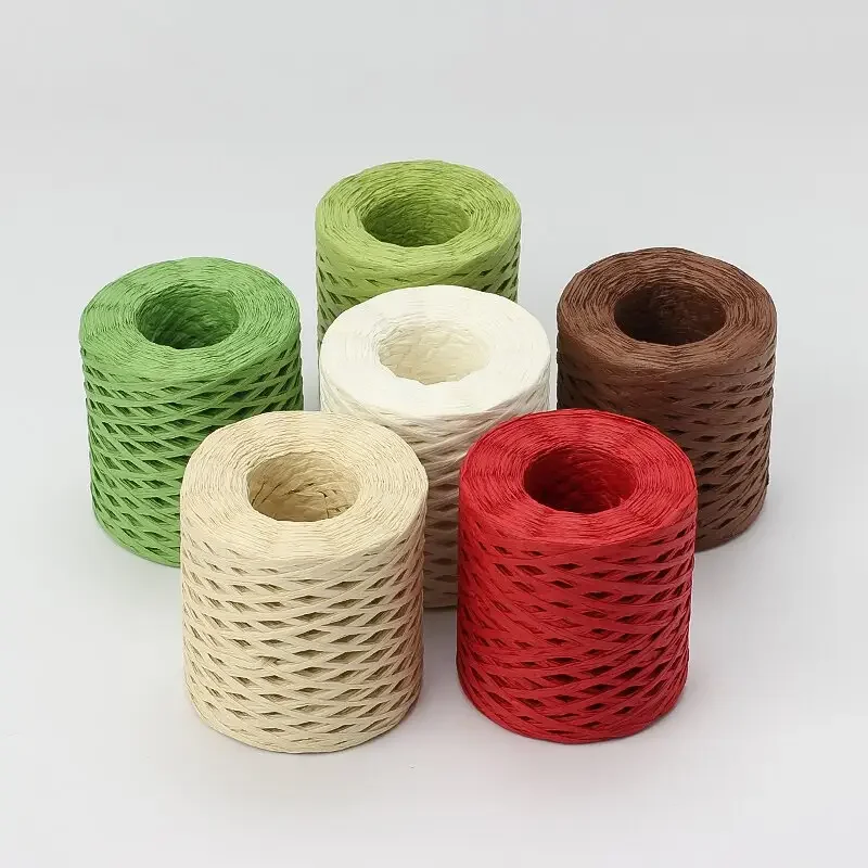 Raffia Paper Ribbons Packing DIY Crafts Party Decorations handmade raffia rope 200m