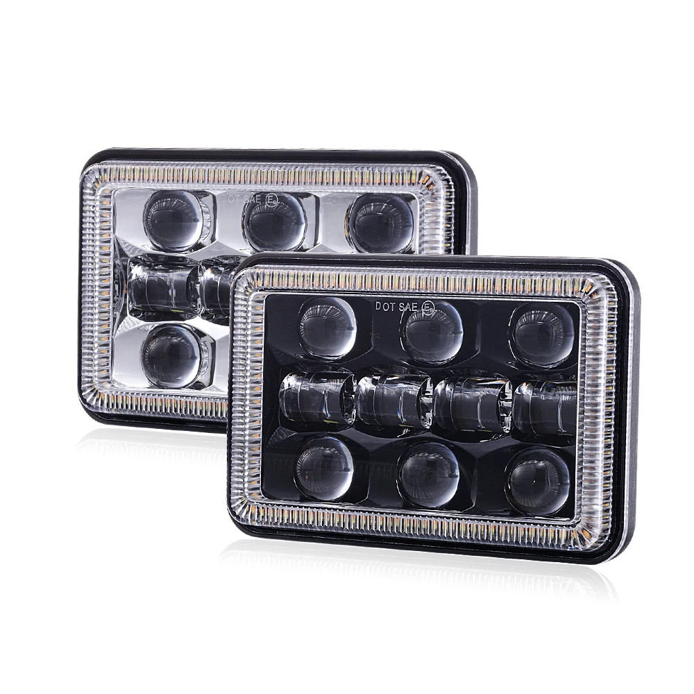 
Factory wholesales car led square headlight 4x6 inch square 45W 12V-32V LED TRUCK LIGHT LED WORK LIGHT with DRL 