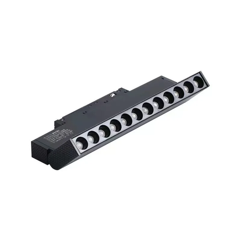 Slim Black White Colors Complete Beam Recess Magnetic Dali 48V Linear Power With Led Megnetic Suction Track Light Rail System