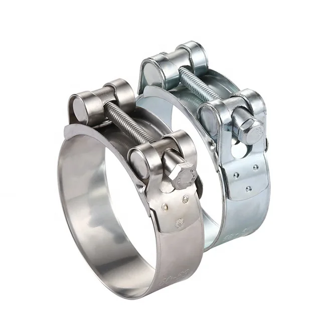 high quality tianjin factory hose clamps manufacturers  M8 heavy duty stainless steel tbolt clamps