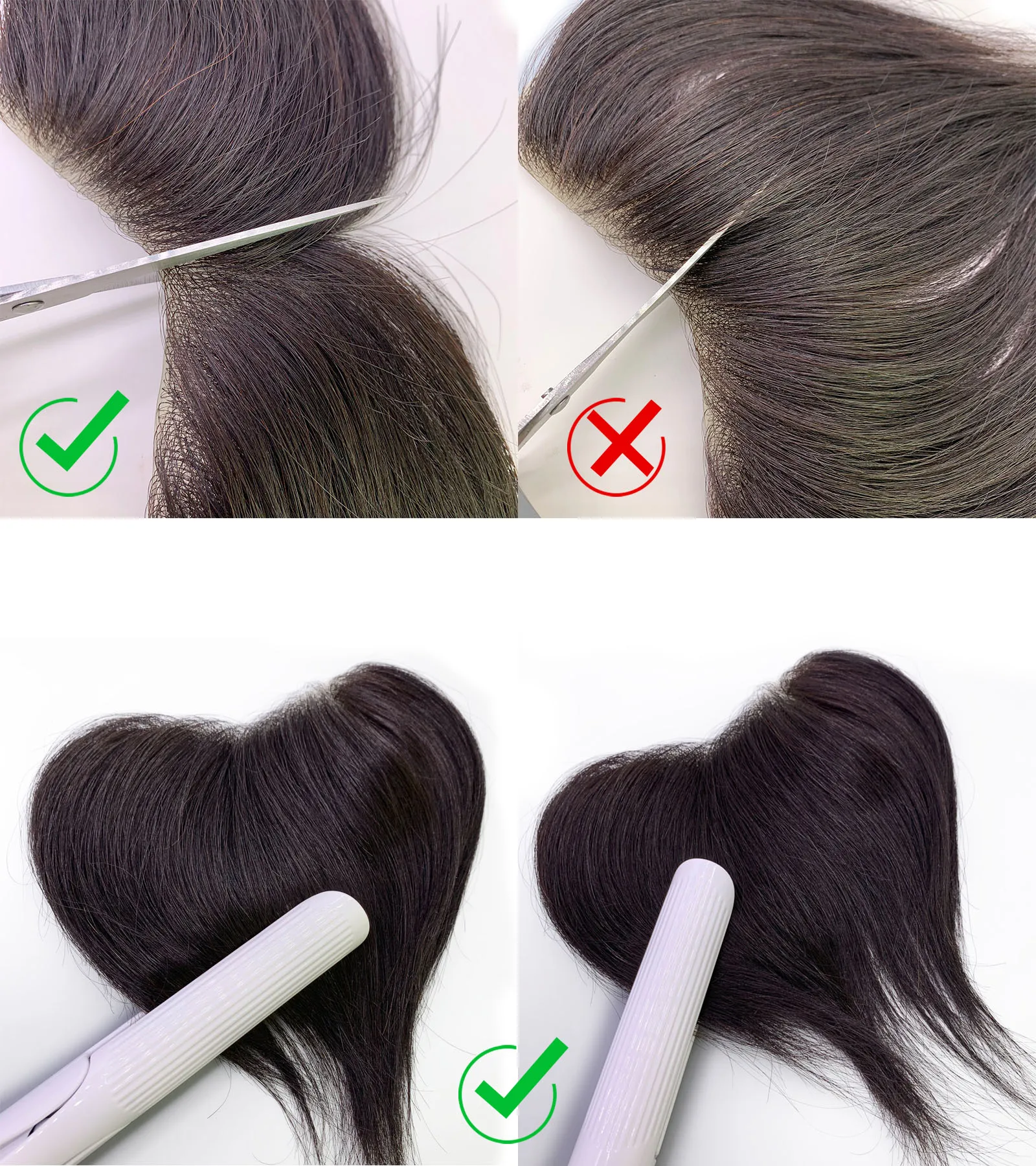 Парик для волос 4*18 см, парик для лба и Топпер для волос 20*25 см