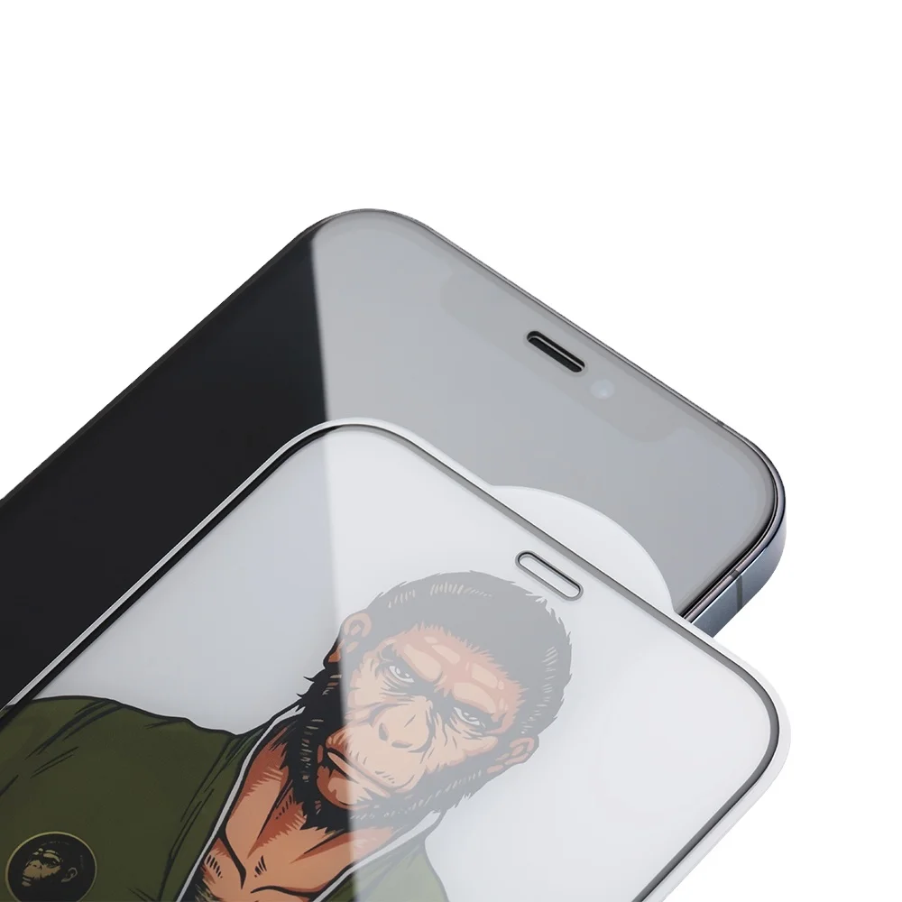 Blueo 2.5D Круглый угол 9h твердость шелк полностью Клей закаленное стекло Защитная пленка для экрана iPhone 12 13 pro max