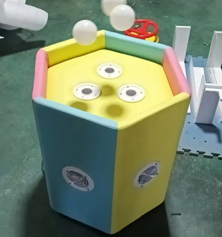 cheap customized indoor outdoor castle pit ball play volcanic blowing floating ball table machine indoor playground equipment