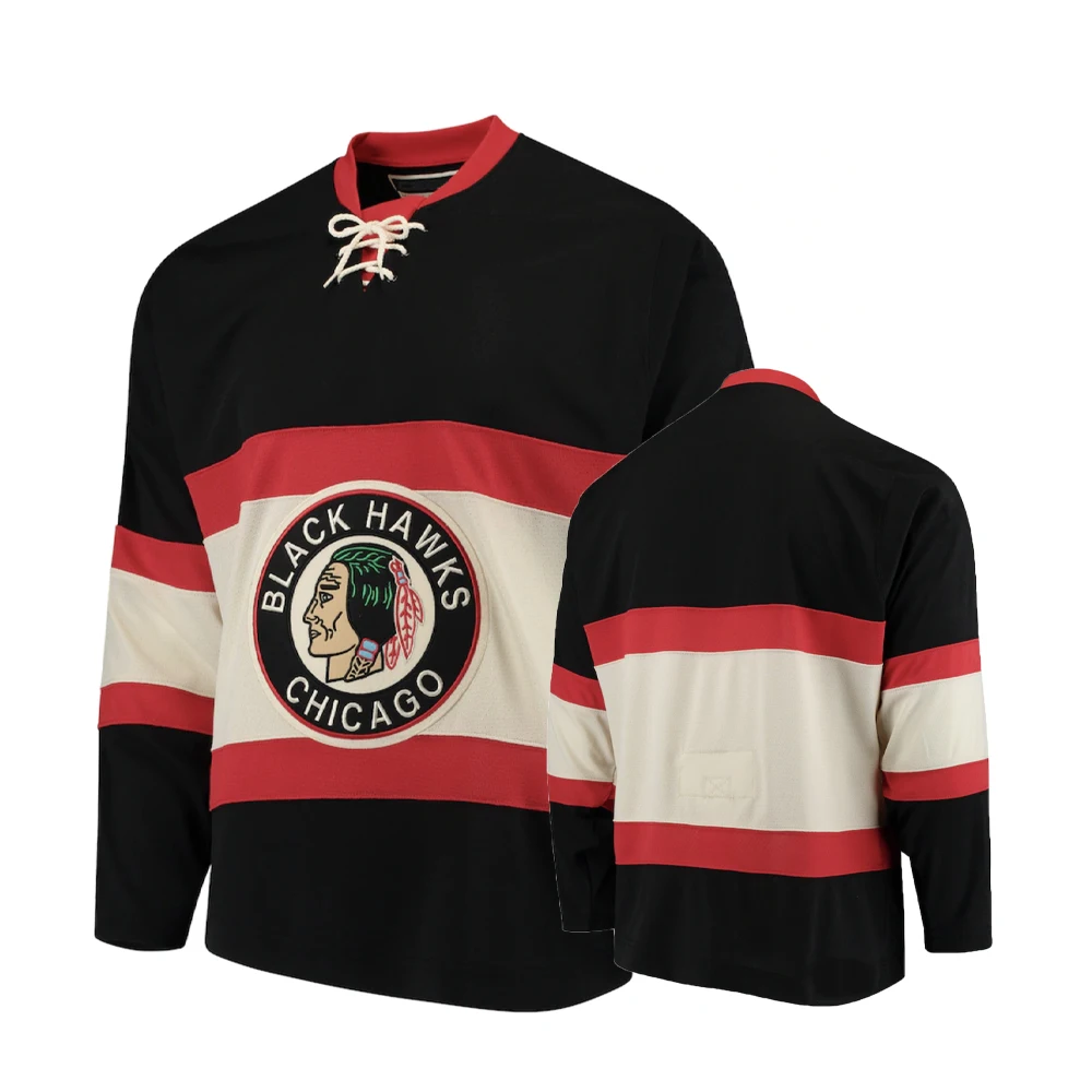 Custom made own design blank sublimation team sew embroidered ice hockey training jersey