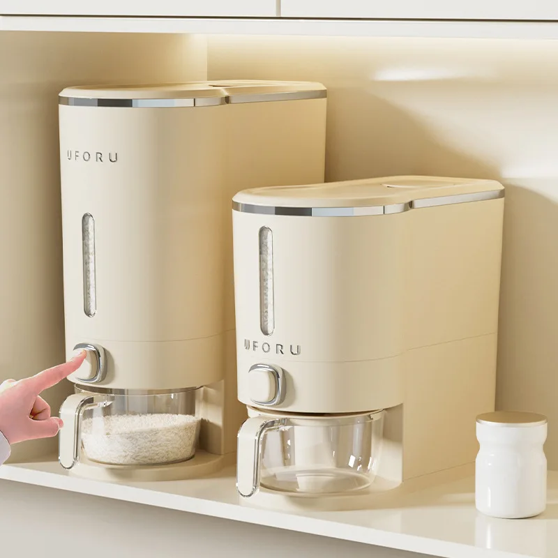 Stylish Rice Container Storage Rice Dispenser Automatic Grain Dispenser Sealed