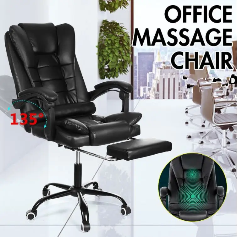 Computer Office Chair Gaming Home Leather Executive Swivel Gamer Chair Lifting Rotatable Armchair Footrest Adjustable Desk Chair