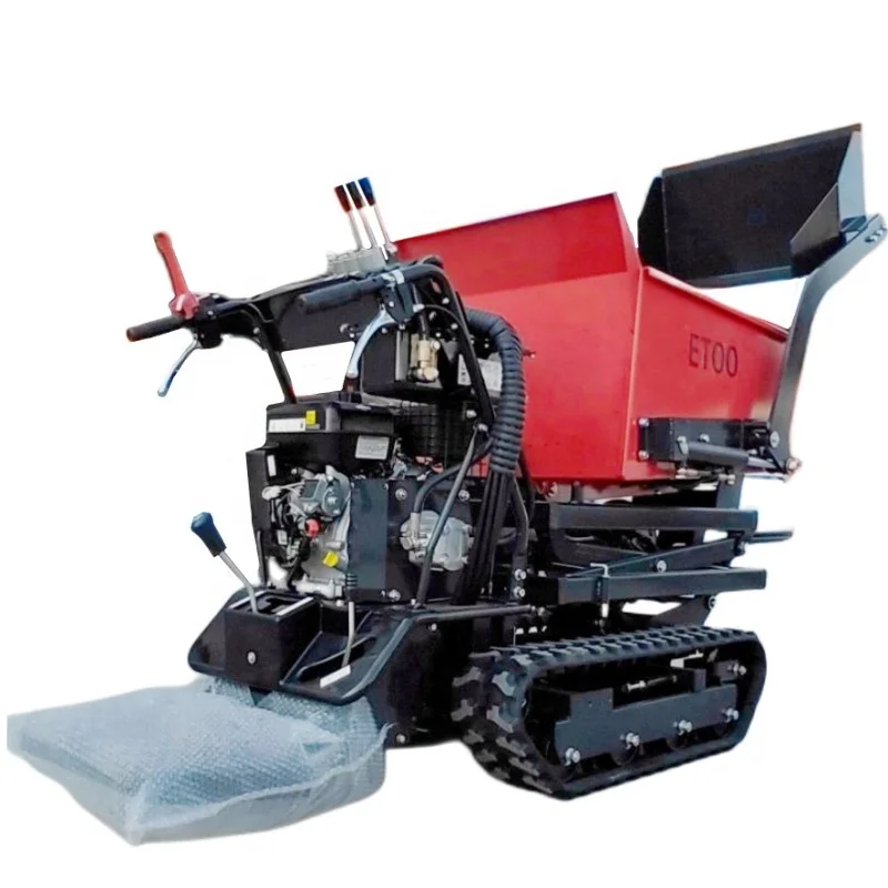 CE Approved 500Kg Load Capacity Gasoline Engine Power Rubber Track Agriculture Mini Dumper