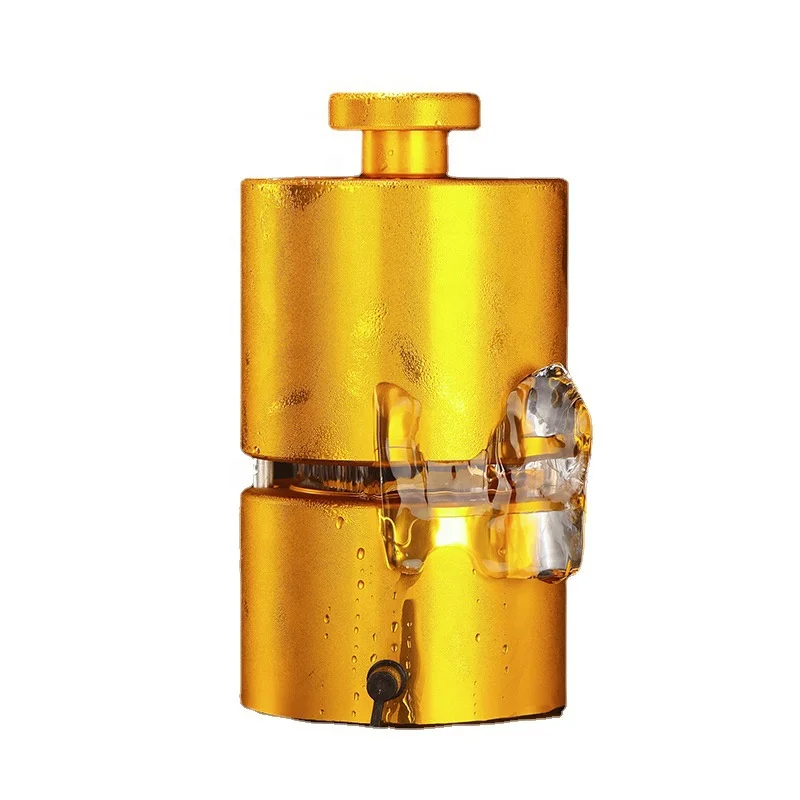 Ice Ball Mold Aluminum  Ice Ball Maker Cocktail Bar Tools Ice Press Machine Round Shape For Whiskey Drinking