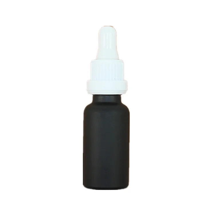 Hot 5ml 10ml 15ml 20ml 30ml 50ml 60ml 100ml essential oil bottle matte black frosted glass bamboo dropper bottle with bamboo cap