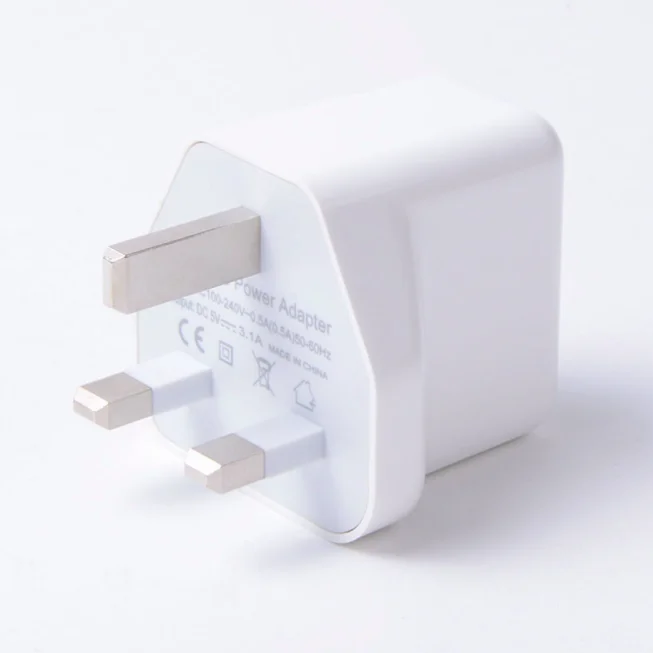 3 pin UK plug wall charger for iphone cellphone power adapter usb fast charging travel charger for apple