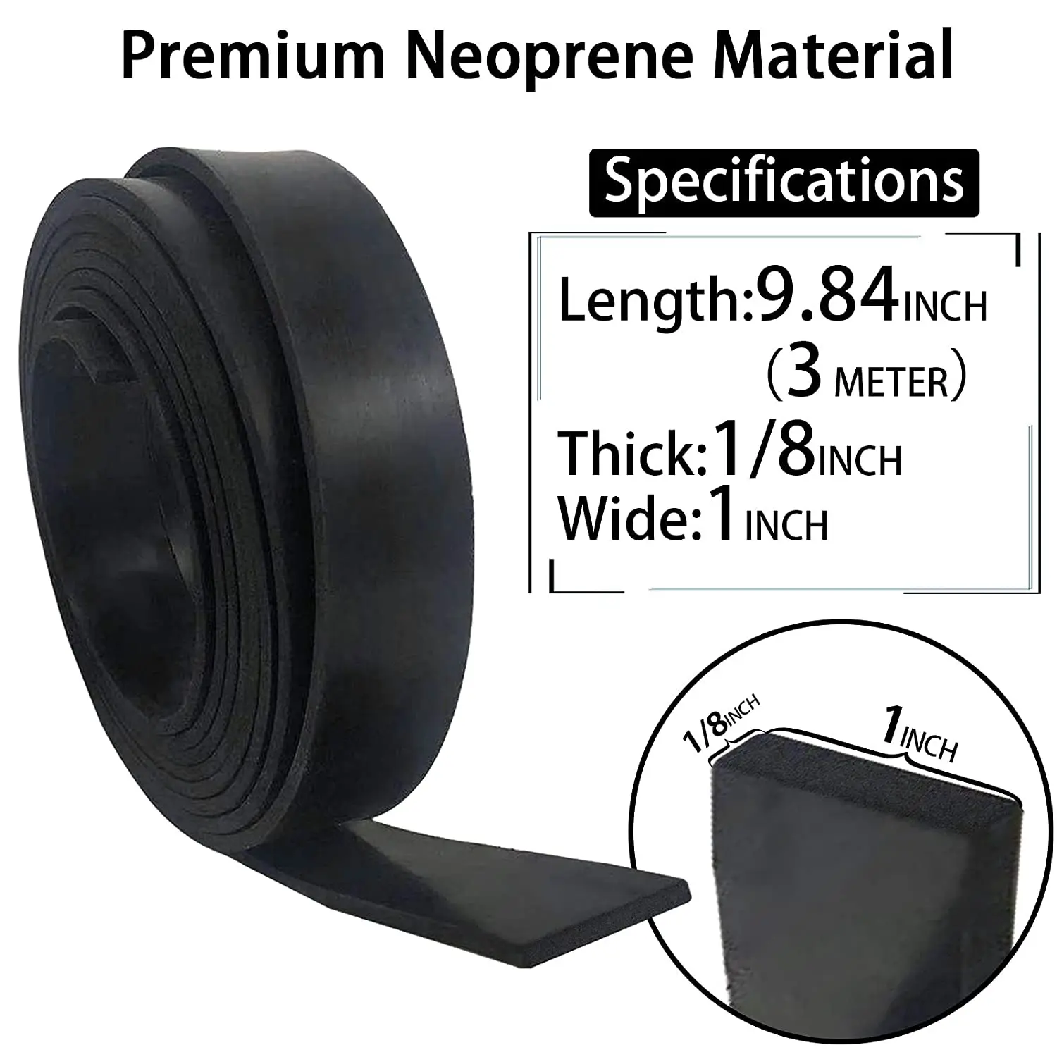 Лидер продаж Высокоэффективная Экологически чистая губка оптовая продажа с завода гладкая твердая Неопреновая Резиновая полоса рельефный неопрен