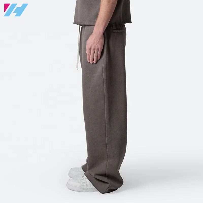 streetwear wide leg oversized baggy sweats pant custom straight leg joggers