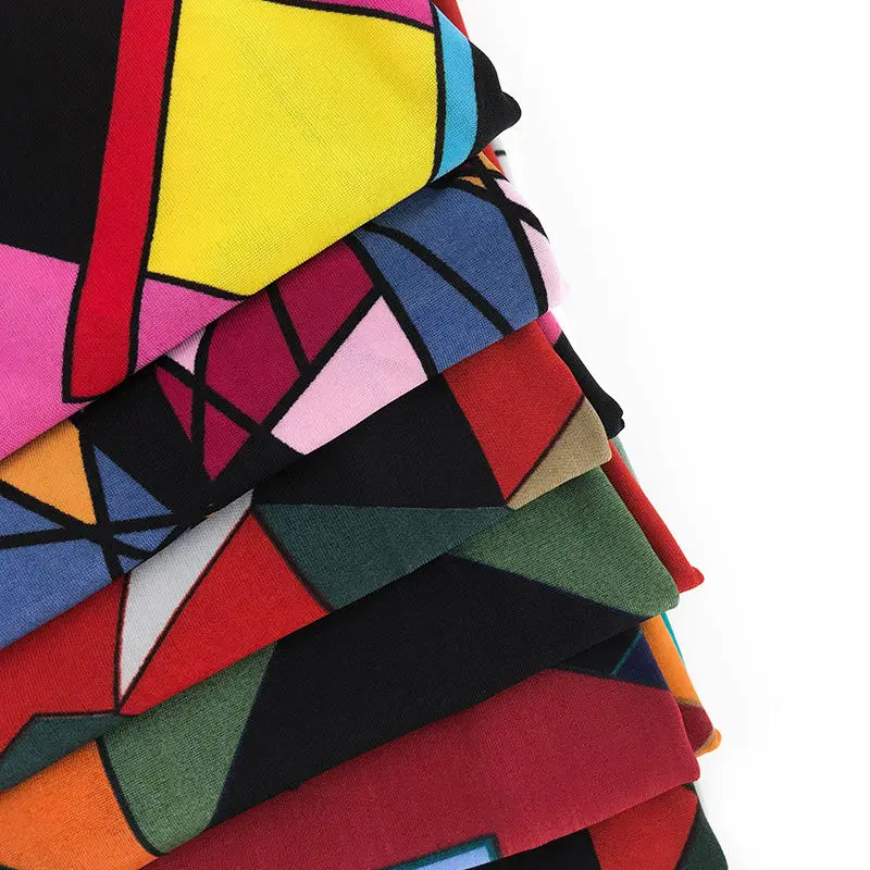 print fabric for women garment comfortable cheap production 100 polyester