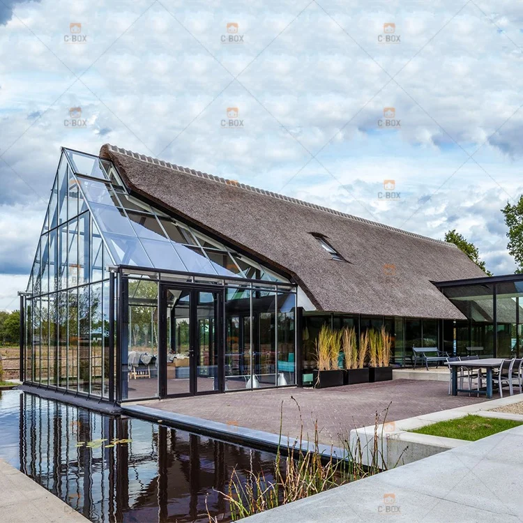 Жилой сборная легкая просторная шпренгельная конструкция стальных виллах готовые парниковых сборные дома