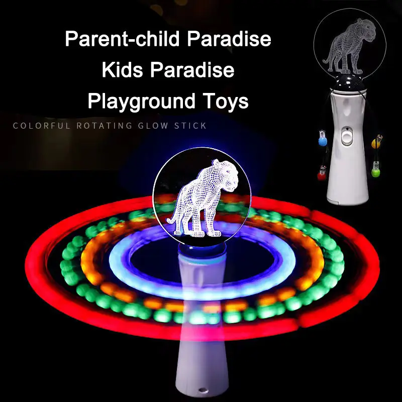 Hot Sales Led Magic Wand Windmill Rainbow Spinner Stick Flashing Light Up Children Toys for Kids