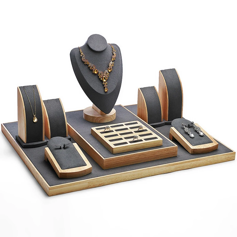 DIGU jewelry display stand wood jewelry packaging & display earrings necklace pendant  display stand jewelry