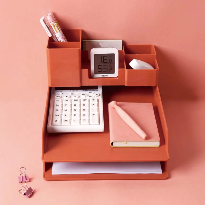 Stackable Office Desk Accessories Tray Organizer Set for Desk Office Supplies File Document Letter