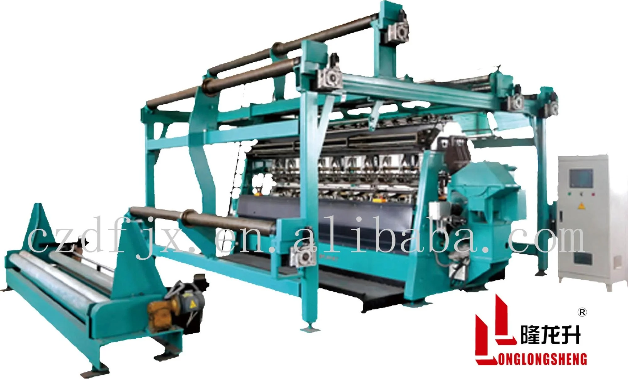 Jacquard 3D shoes fabric  air mesh fabric sandwich cloth double needle bar warp  Knitting Machine