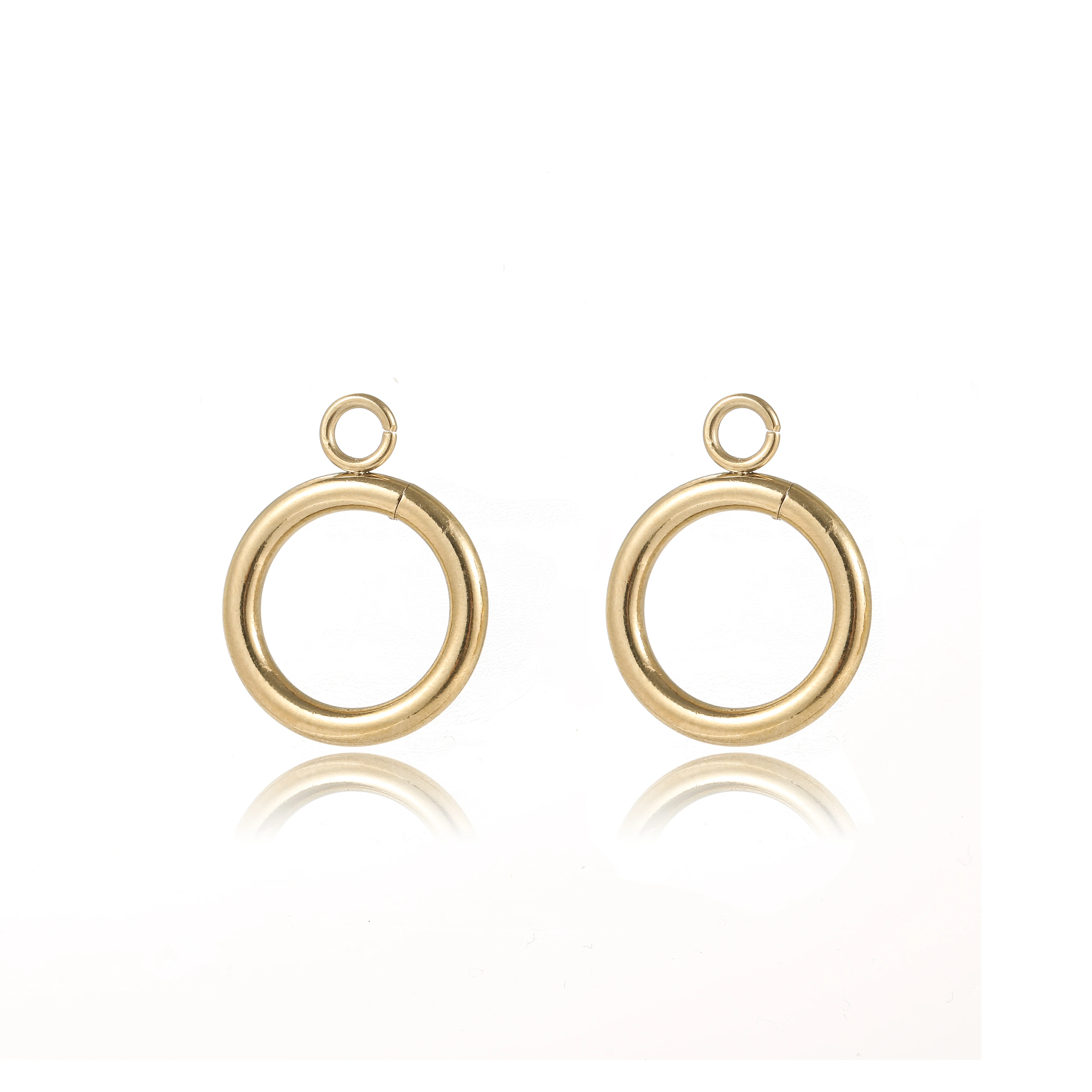 Модные круглые фирменные пустые небольшие круглые модные подвески из нержавеющей стали, ожерелье, подвеска для браслетов