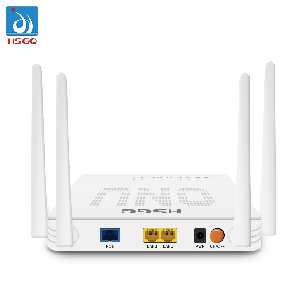 HSGQ-X200DW Best Selling 2GE+2.4wifi 5.8 wifi ONU Epon Dual Band Xpon 5Dbi Antenna Xpon-Onu Hsgq Onu